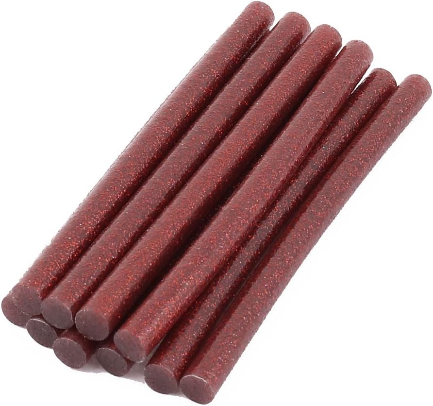 LinkMejor 10pcs Dark Red Hot Melt Glue Sticks 100 x 7mm for General Purpose Hot Melt Gun