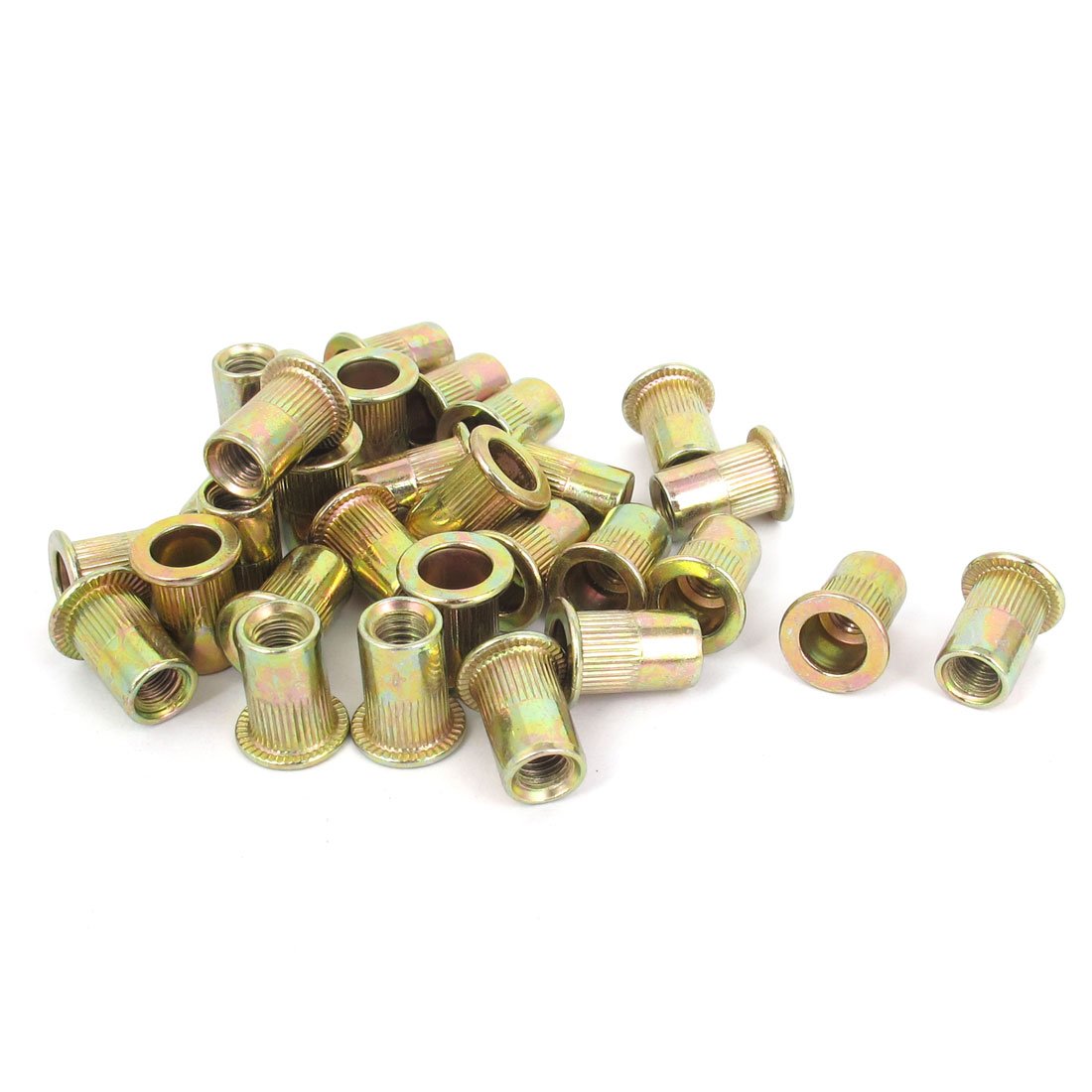 a15072400ux0462 M6x15mm Metric Flat Head Blind Rivet Nut Insert Nutsert 30pcs Pack of 30
