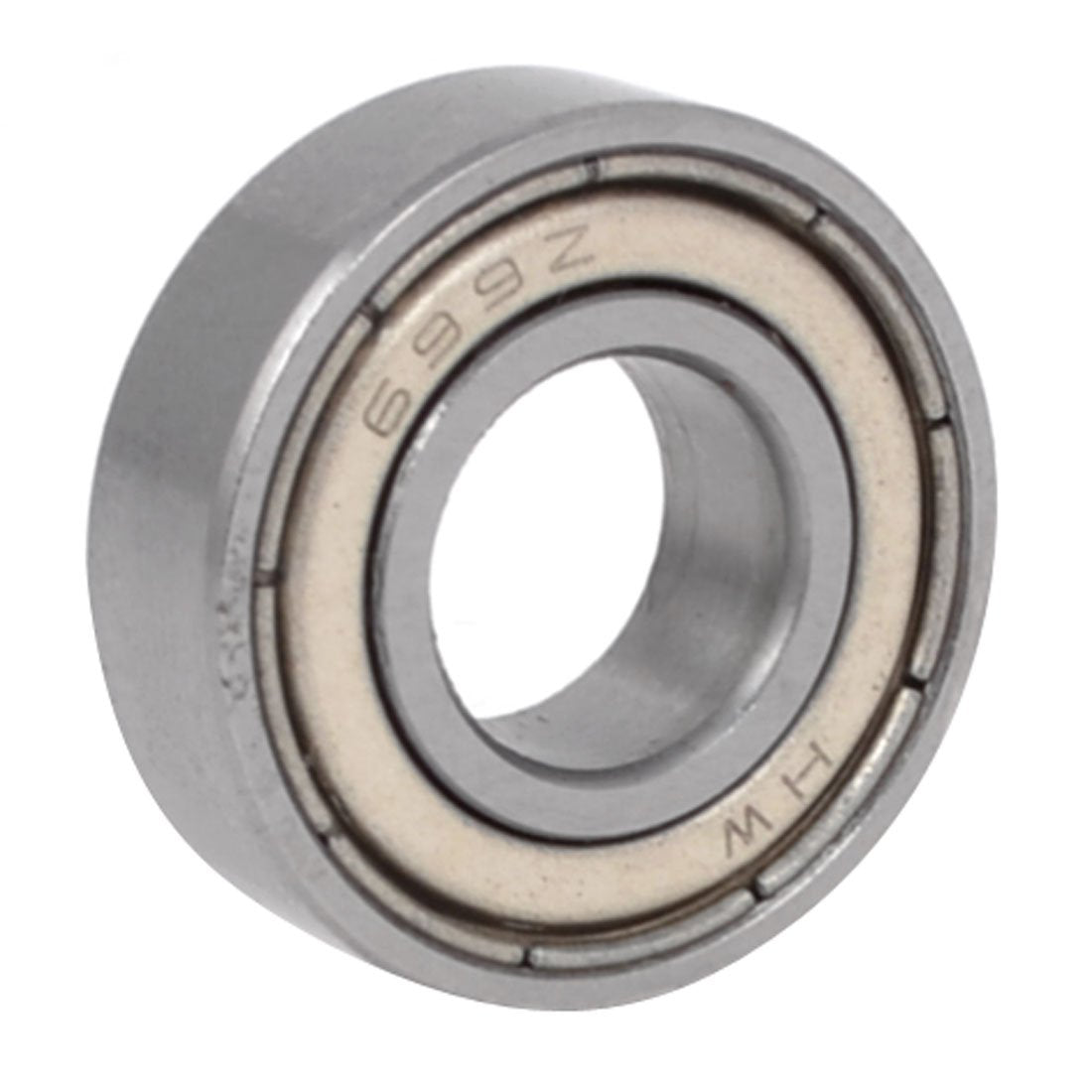 699Z Silver Tone Shielded Deep Groove Ball Bearings 9mm x 20mm x 6mm