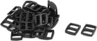 LinkMejor Plastic Travel Adjustable Backpack Glide Buckle 15mm Strap Width 30pcs Black