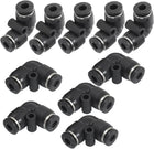 10 Pcs Air Pneumatic 4mm to 4mm L Shaped Push in Elbow Connector Fittings
