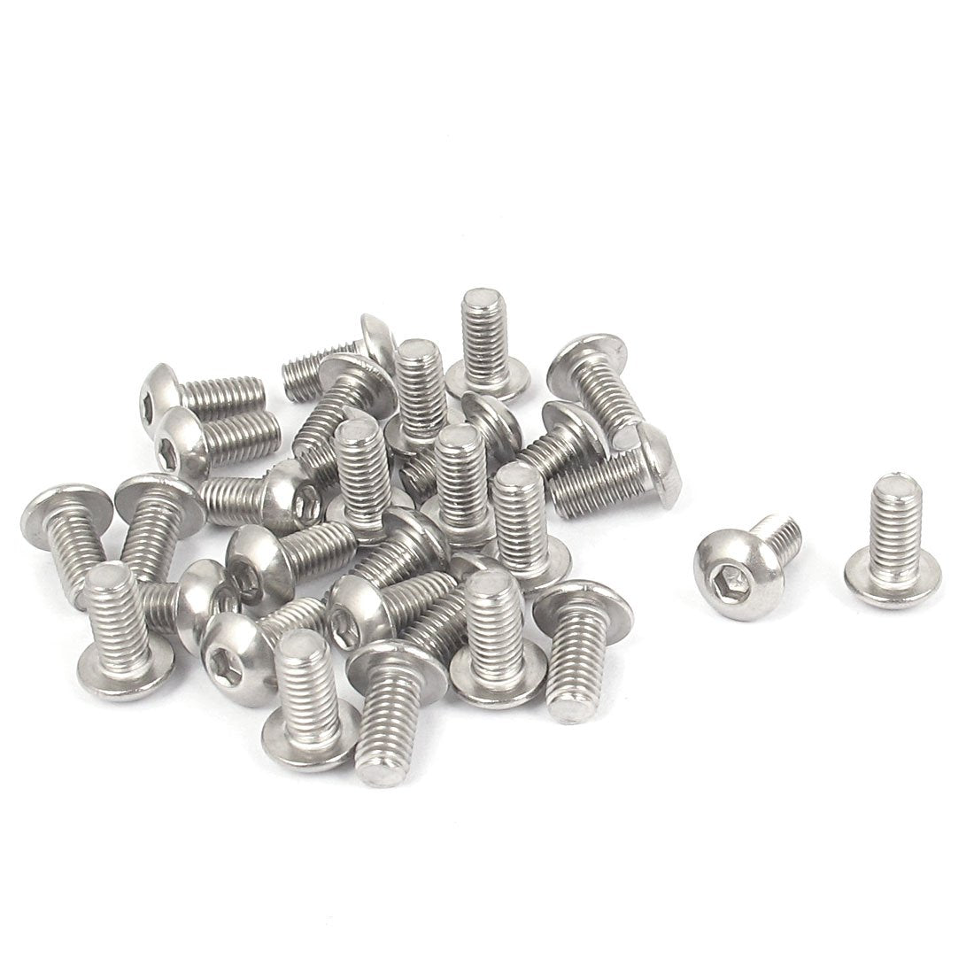 a15101300ux0111 M5x10mm Hex Socket Machine Screw Countersunk Round Head Bolts (Pack of 30)
