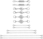12Pcs Jewelry Clasps Necklace Extenders Chain Set with Lobster Clasp for Necklace Bracelet Jewelry Making, Silver