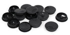 Computer Desk 50mm Dia Round Grommet Plastic Wire Cable Hole Covers Black 15pcs
