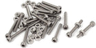 M2.5x18mm Hex Socket Head Knurled Cap Screws Bolts Nuts Set 20Pcs