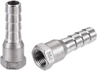 304 Stainless Steel Hose Barb Fitting Coupler, 12mm Barb x G1/4 Female Thread Pipe Adapter
