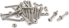 M2x16mm Hex Socket Head Knurled Cap Screws Bolts Nuts Set 20Pcs