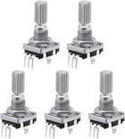 360 Degree Rotary Encoder Code Switch Digital Potentiometer 3 Pins 20mm 5pcs