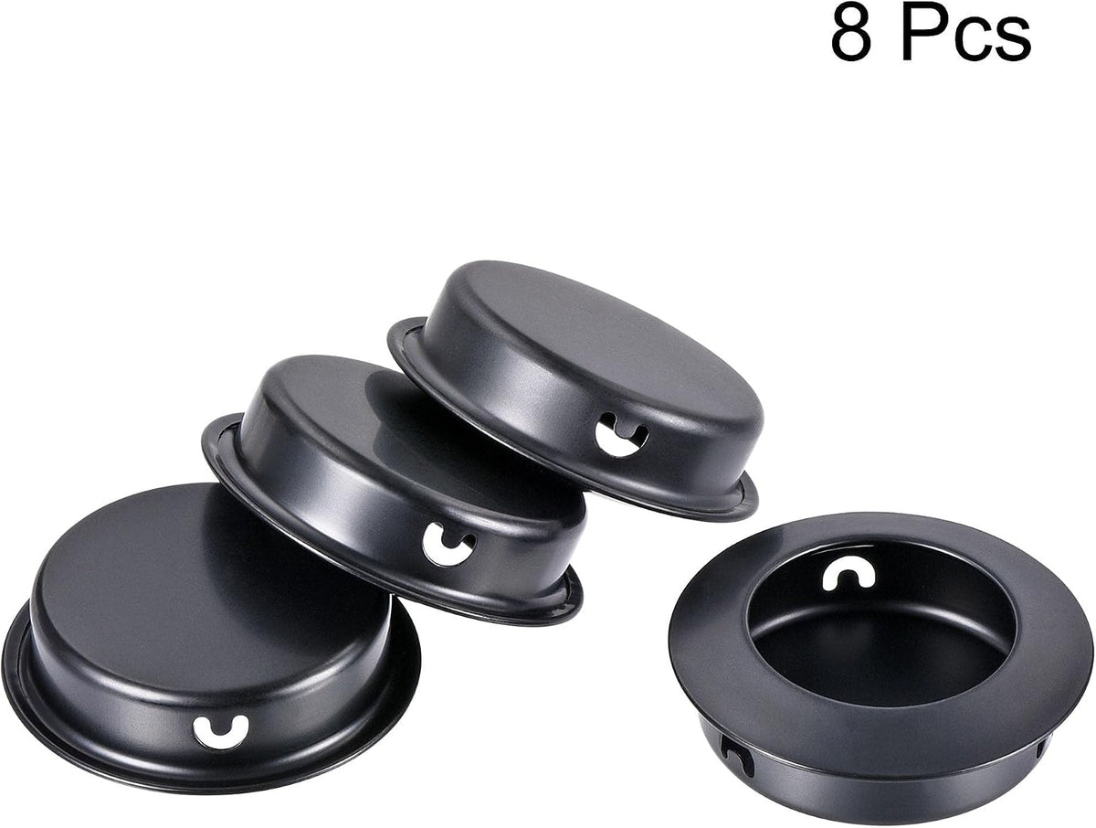 Finger Flush Pull Handle, 8 Stk 35mm/1.38" Lochdurchmesser, Neigungsebene Schrankgriff, Schwarz