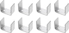 8 Pcs U Bracket for 1.65" Panels, 27 x 46 x 41mm Metal U Shaped Fasteners Brackets for Guardrail or Partitions Connection, Silver