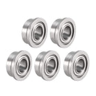 FR144ZZ Flanged Ball 1/8" x 1/4" x 7/64" Double Metal Shielded (GCr15) Chrome Steel Flange Rip Bearings 5pcs