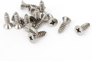4mm Dia Threaded Rod 14mm Length Phillips Head Screws Fasteners 15pcs