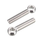 M10 x 50mm Machinery Shoulder Swing Lifting Eye Bolt 304 Stainless Steel Metric Thread 2pcs