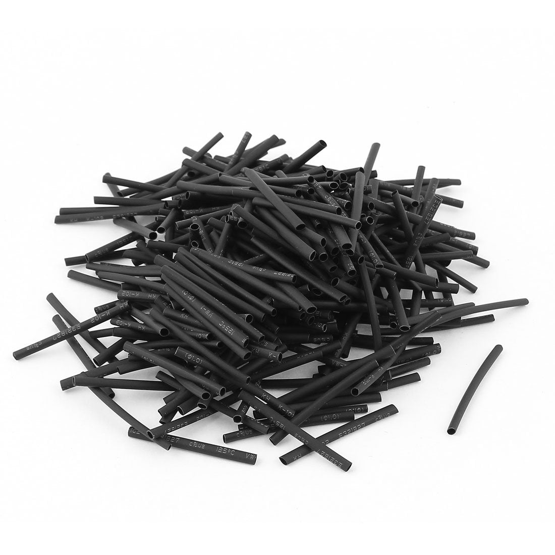 300pcs Wrap Wire Black 1mm Dia Heat Shrink Tube Cable Sleeving 2:1