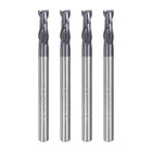 4pcs 4mm Dia 4mm Shank Square Nose End Mill 2 Flutes HRC45 Carbide AlTiN Coated CNC Router Bits Cutter Tools for End Milling CNC Machining