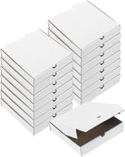 Pizza Box, 15pcs 6 x 6 Inches - Cowhide Paper Mini Pizza Boxes, Square Corrugated Storage Container for Cake Cookies Pizza Party (White)