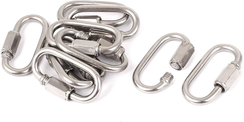 4mm Thickness 304 Stainless Steel Quick Links Carabiners 10 Pcs