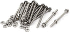 M3x45mm 304 Stainless Steel Phillips Pan Head Bolt Screw Nut w Washer 18 Sets