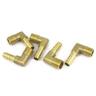 a15100900ux0180 1/4BSP Thread 8 mm Tube Diameter 90 Degree Brass Hose Barb Coupler, 5 Piece, Metal, 0.31"