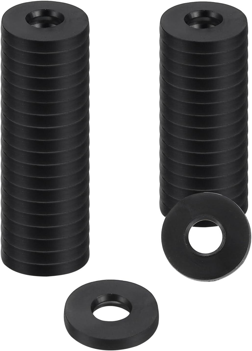 36Pcs Rubber Washers, 3/8 OD x 3/16 ID x 0.05" Thickness Flat Washers for Bolts Spacers, Shower Head, Plumbing, Hose Connecting