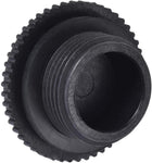Plug Fittings, G1 Thread, Flanged Adaptors Sealing Plugs with Gasket, for Water Tanks, Aquariums, Ponds, Pools, PVC, Black, Pack of 2