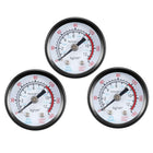 Back Mount Pressure Gauge, 0-180 psi/kPa Dual Scale, 1-25/64" Dial Display, 1/8" NPT Male for Air Compressor Water Oil Gas 3pcs