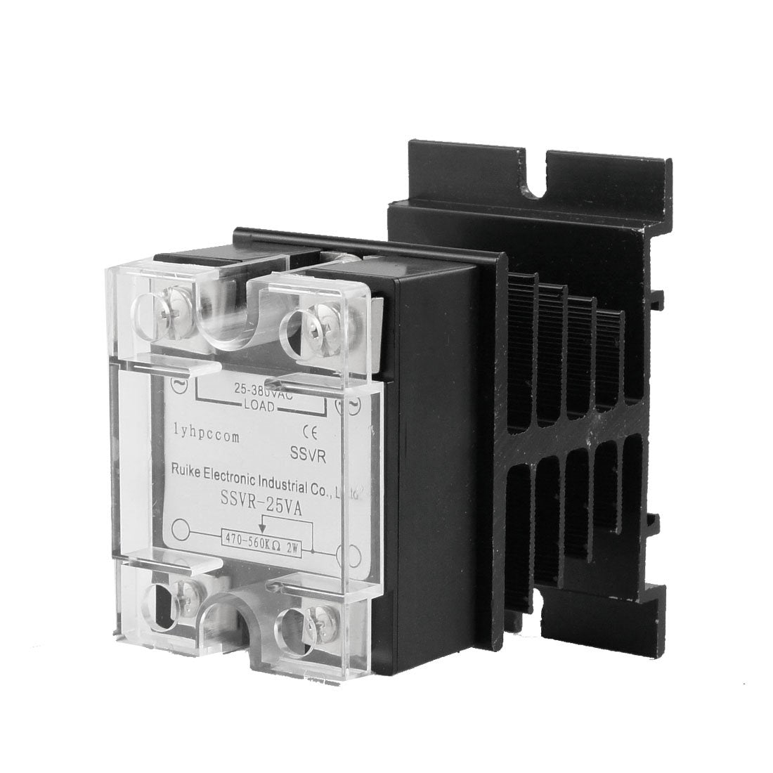 Solid State Relay Voltage Resistance Regulator, 25 Amp, 25V AC - 380V AC, Heat Sink