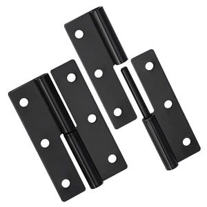 2 PCS Zwart Lift Off Hefklink 2.5Inch RVS Demonteerbaar Klein Lift Off Hefklinken Rechter Handige Schuifkoppel Vlag Hefklinken Opklap Schuifdeur Hefklinken