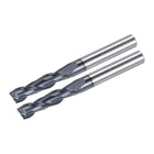 5pcs End Mill 1/8" x 1/2" 4 Flutes Spiral Helical Groove Tungsten Steel Straight Shank CNC Milling Bits for Aluminum Steel Cutting Metalworking