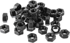 Hex Nuts, M8x1.25mm Metric Coarse Thread Hexagon Nut, Carbon Steel, Pack of 40 (Black)