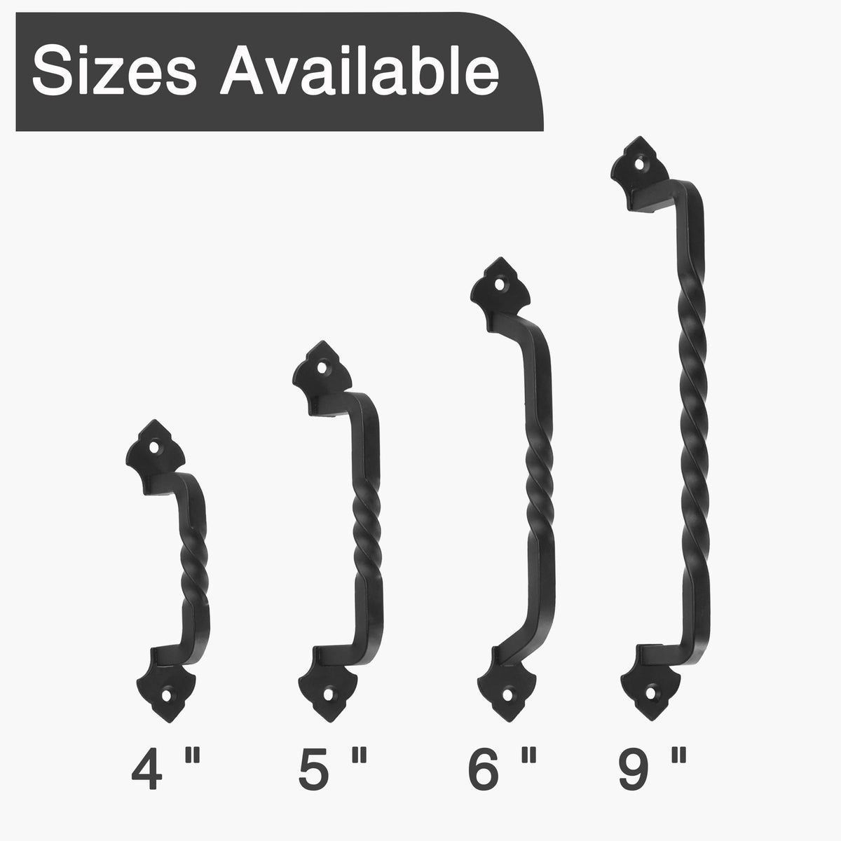 LinkMejor 2 Pack Maniglia di Anta per Porta da Giardino Hardware 6pollici