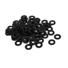 M5 x 10mm x 1mm Nylon Flat Insulating Washers Gaskets Spacers Black 100PCS