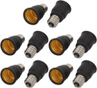 10pcs E12 till E17 Ljustuationsutökare Adapter Konverteringssockel Fäste Svart