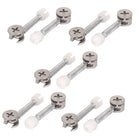 3-in-1 Furniture Connecting Kit 15mm OD Cam Fitting, M6x40mm Dowel Screws, 5mm OD Pre-Inserted Nut 10 Sets