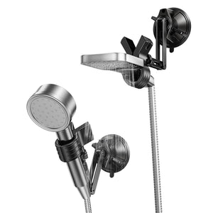 LinkMejor Aanpasbare Suction Douchehoofdhouder, Grote Maat, Metalen Arm