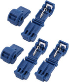 5Pcs Self-Stripping Electrical T-Tap Wire Spade Connectors Terminal Crimp Kit Blue