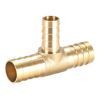 Tee Brass Barb Fitting Reducer 3 Way, Fit Hose ID 16mm x 12mm x 16mm