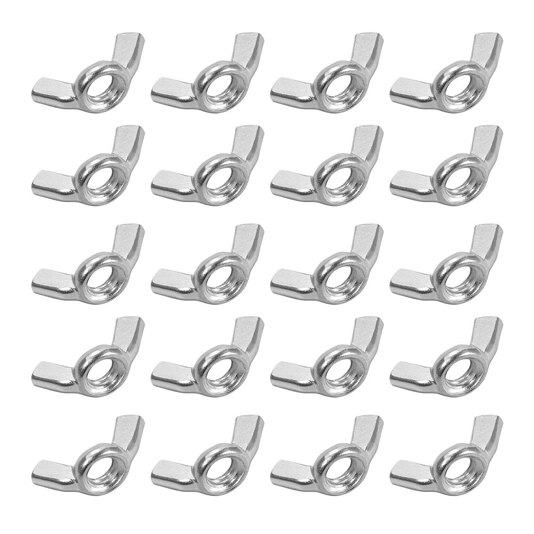 5/16"-18 Wing Nuts, Carbon Steel Zinc Plated Fasteners Parts Hurrican Screws Hand Twist Tighten Ear Butterfly Nut, 20pcs