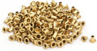 LinkMejor 200pcs M2.3 x 3mm Brass Plated Metal Hollow Eyelets Rivets Gold Tone