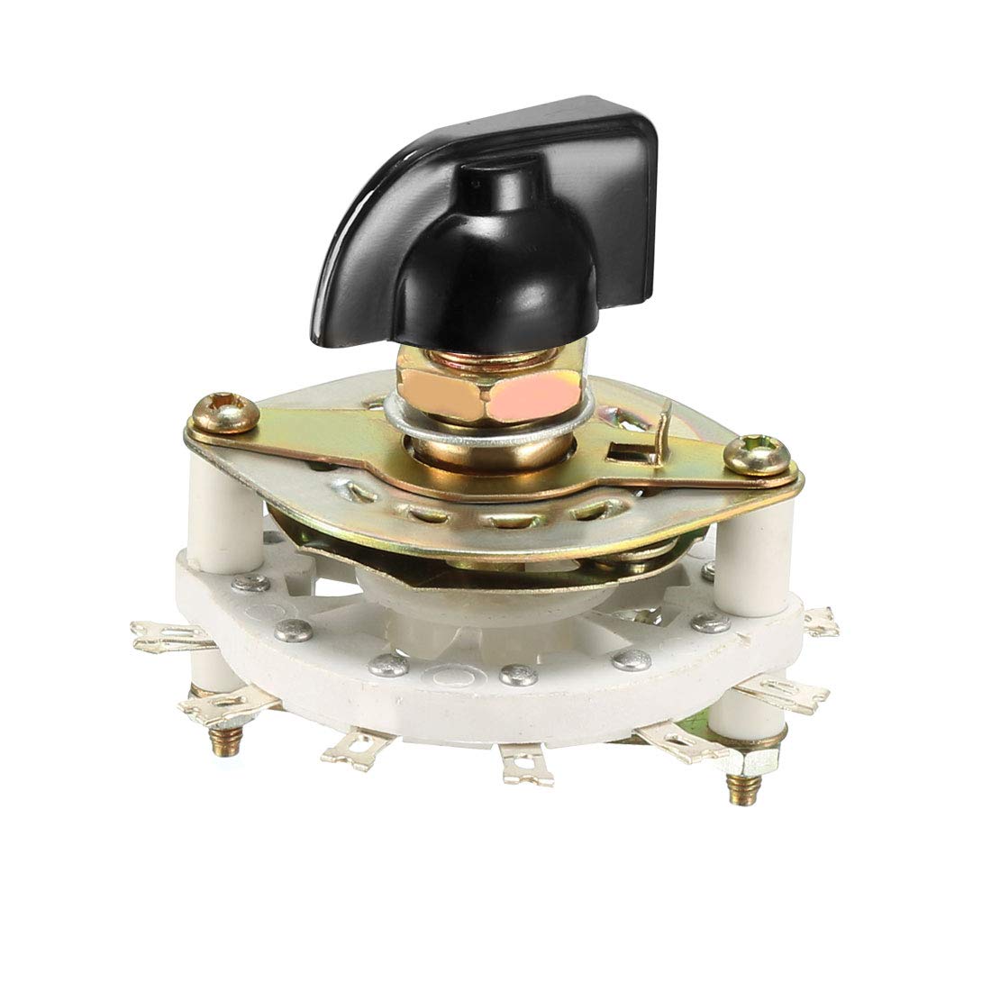 1P9T 1 Pole 9 Position 1 Deck Band Channel Rotary Switch Selector with Plastic Knob
