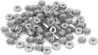 10#-32 External Tooth 304 Stainless Steel Kep Nuts Locknuts Silver Tone 100 Pcs