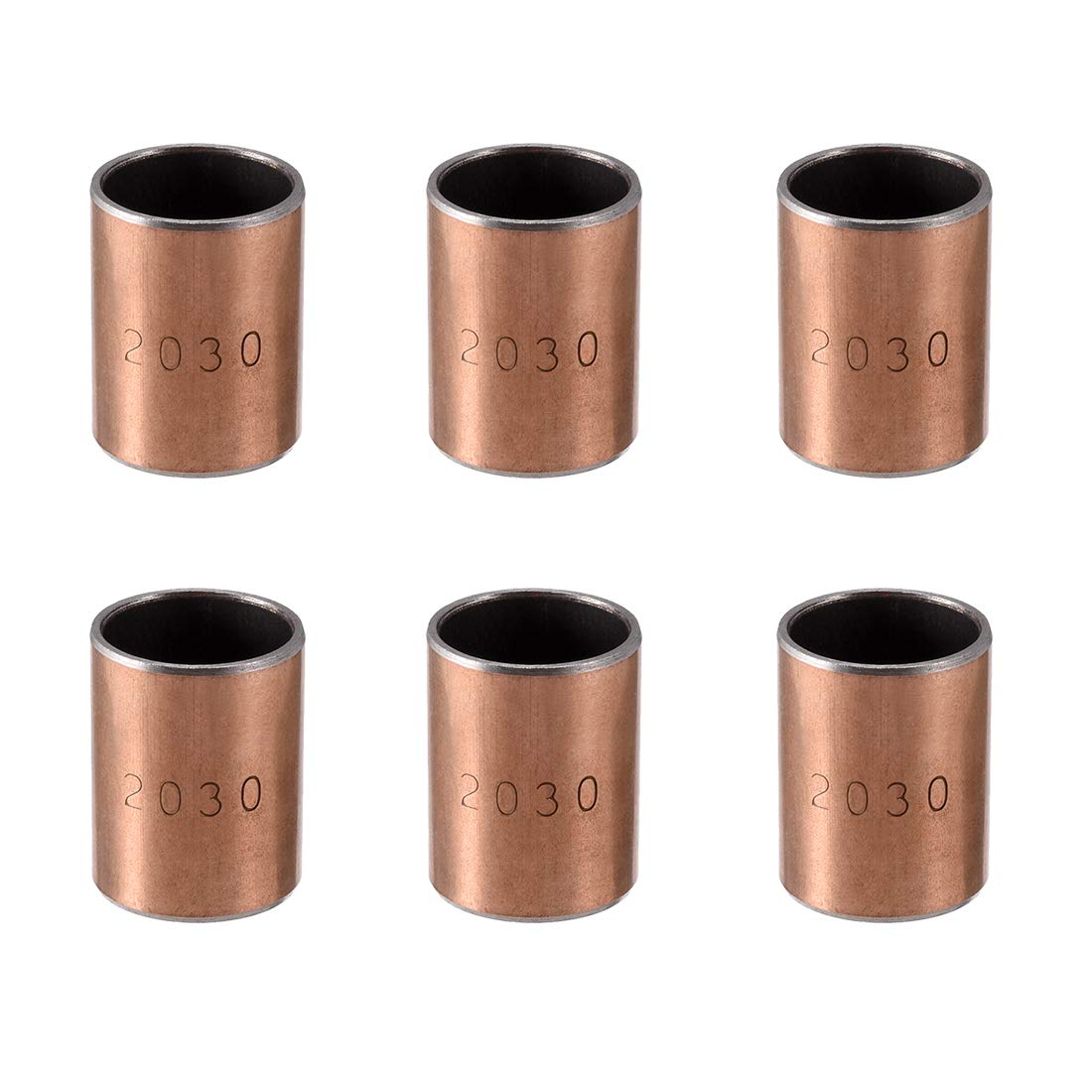 Sleeve (Plain) Bearings 20mm Bore x 23mm OD x 30mm Wrapped Oilless Bushings 6Pcs