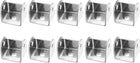10 Pcs U Bracket for 0.87" Panels, 22 x 22 x 15mm Metal U Shaped Fasteners Brackets for Guardrail or Partitions Connection, Silver