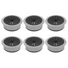 6 Pcs Desk Grommet, 1.97 Inch 50mm Desk Cable Hole Covers, Wire Hole Insert for Home Office Table Cabinet Cord Organizer, Gray