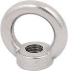 Lifting Eye Nut M18 Female Thread 304 Stainless Steel Round Shape for Rope Fitting Pack of 1