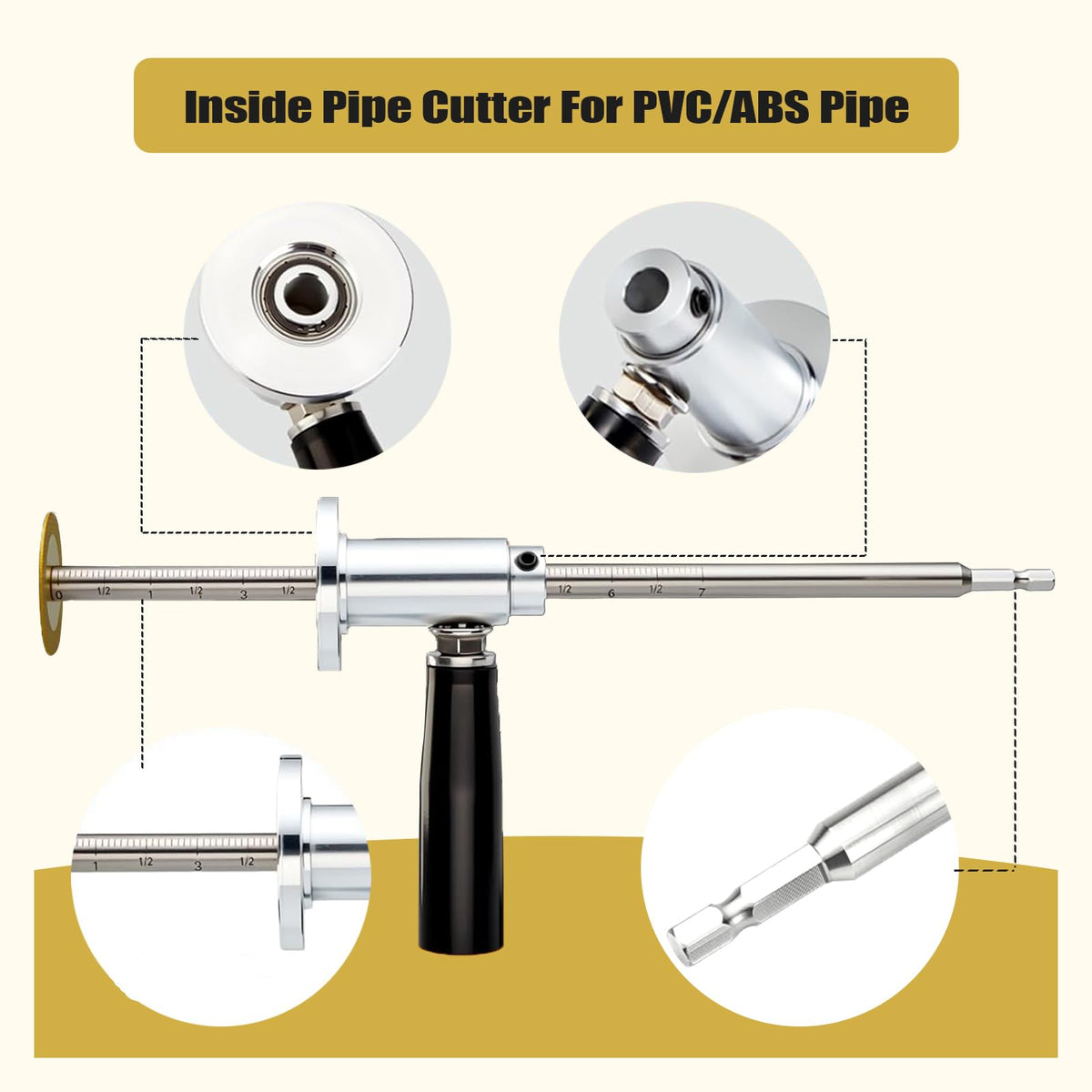Peralatan Potong Saluran PVC 7-Inch untuk Potong Saluran Dalam/Drill Internal