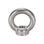 Lifting Eye Nut M5 Female Thread Metal Round Shape for Rope Fitting Pack of 20