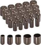 25pcs Round Rubber End Caps 1/4" 3/8" 1/2" 5/8" 3/4" Brown Vinyl Cover Screw Thread Protectors Assortment Kit