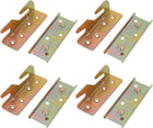 86mmx28mmx27mm Screw Fixed Bed Hinge Rail Brackets Connecting Fittings 4 Sets