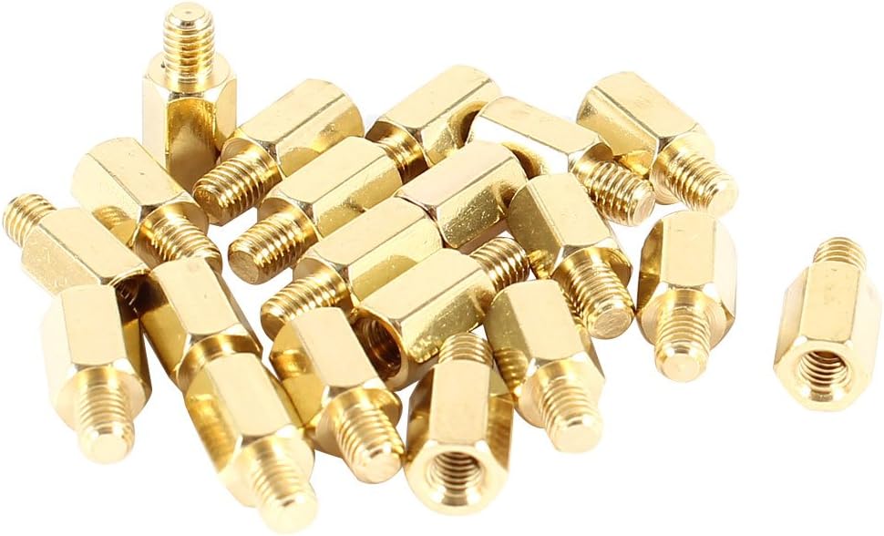 20 Pcs PC PCB Motherboard Brass Standoff Hexagonal Spacer M3 7+4mm